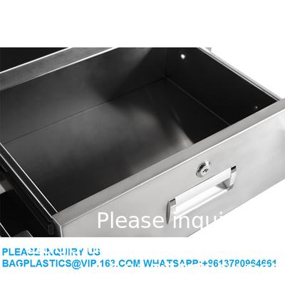 Fabrique de fournitures de meubles de laboratoire Laboratoire sur mesure 6 portes Armoire métallique en acier inoxydable avec tiroirs