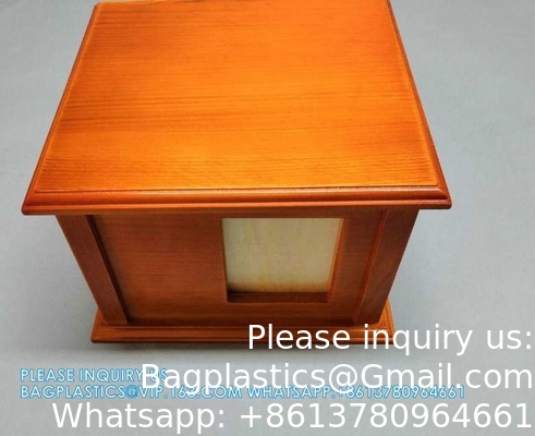 Urnes en bois pour animaux, urnes pour animaux de compagnie, fournitures de produits funéraires, urne commémorative pacifique avec boîte photo pour chien et chat