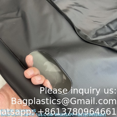 Fabrication personnalisée Fermeture à glissière centrale jetable imperméable à l'eau corps mort sac de colisage croisé
