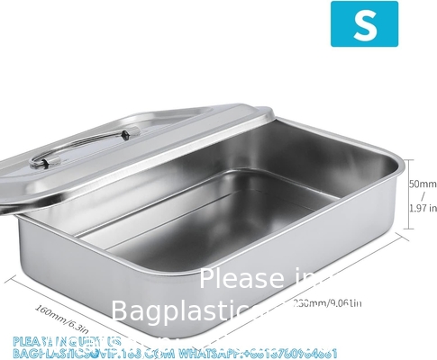 Plateau de dissection en cire en acier inoxydable Pan de dissection épais Équipement biologique pour le laboratoire des écoles secondaires