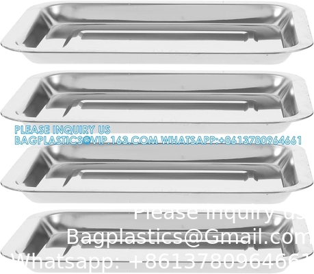 Plateau de dissection en cire en acier inoxydable Pan de dissection épais Équipement biologique pour le laboratoire des écoles secondaires