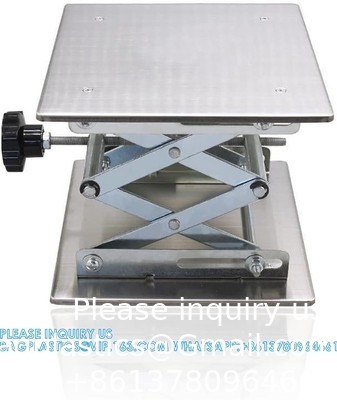 Table de levage en acier inoxydable contrôle manuel de laboratoire utilisation table de levage jack bureau ascenseur ciseaux de laboratoire