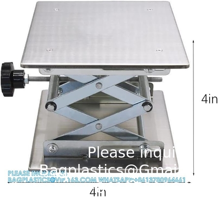 Table de levage en acier inoxydable contrôle manuel de laboratoire utilisation table de levage jack bureau ascenseur ciseaux de laboratoire
