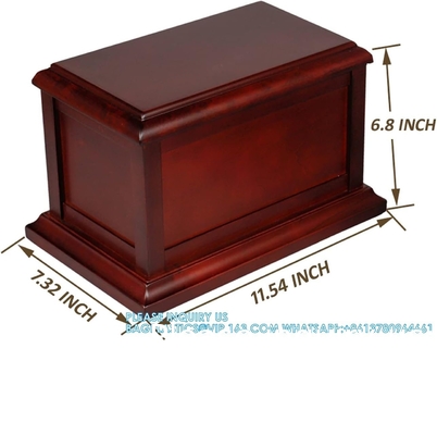 Urnes en bois massif de cerisier pour mâles adultes, urnes de crémation Urne de cercueil en bois écologique pour cendres humaines adulte femelle
