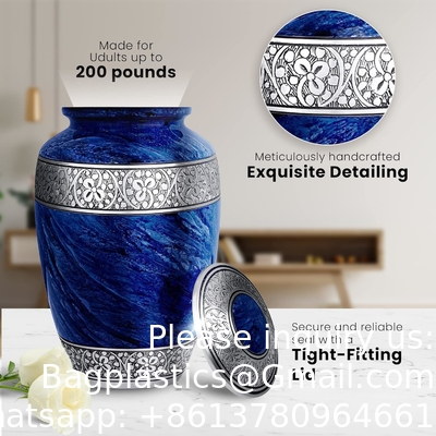 Urne pour cendres humaines Cremation funéraire commémorative pour adultes Urnes funéraires de grande taille (urne de crémation pour adultes)