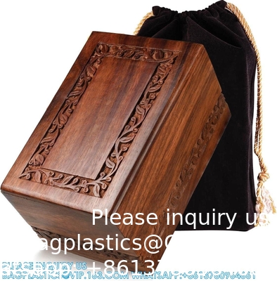 Urnes de crémation en bois de rose gravé pour les cendres humaines Adultes Homme Femme - Urnes décoratives en bois Boîte et cercueil