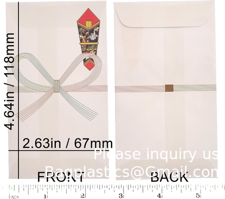 Enveloppes d'argent de mariage pour les cadeaux en espèces Enveloppes de cadeau de mariage japonaise