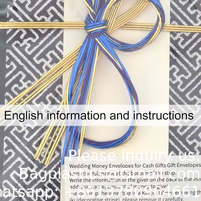 Enveloppes d'argent de mariage pour les cadeaux en espèces Enveloppes de cadeau de mariage japonaise