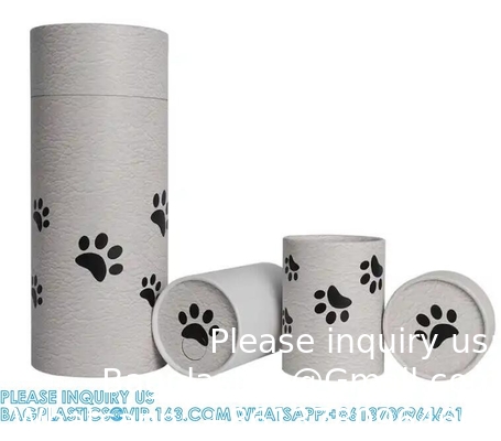 fournitures funéraires carton coffre biodégradable pour animaux coffre-citerne poubelle de dispersion tube de papier incinération cendres d'animaux de compagnie urne de dispersion