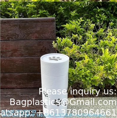 fournitures funéraires carton coffre biodégradable pour animaux coffre-citerne poubelle de dispersion tube de papier incinération cendres d'animaux de compagnie urne de dispersion