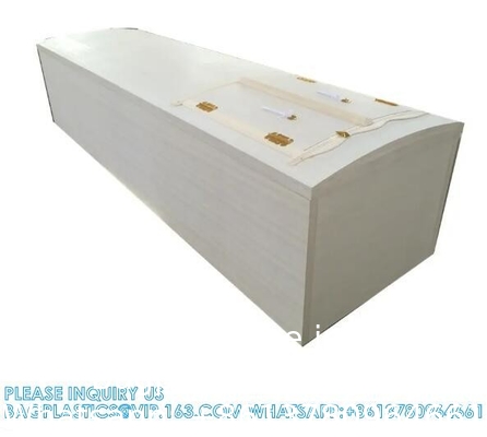 Décoration en tissu en forme de dôme Coffre funéraire en bois fournitures funéraires Coffre funéraire en bois Coffre pliable