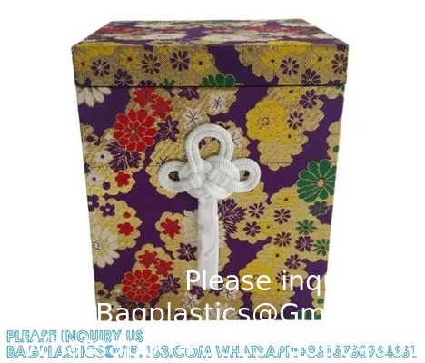 Urne funéraire japonaise en bois Boîte à os et sac avec motif de fleur Souvenir funéraire Boîte à cendres et sac à os