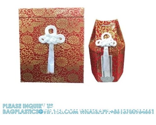 Urne funéraire japonaise en bois Boîte à os et sac avec motif de fleur Souvenir funéraire Boîte à cendres et sac à os