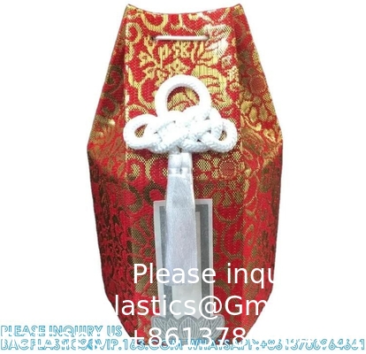 Urne funéraire japonaise en bois Boîte à os et sac avec motif de fleur Souvenir funéraire Boîte à cendres et sac à os