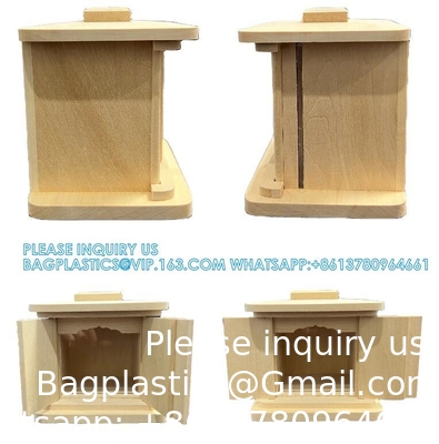 Cremation funéraire japonaise Sarira Vaisseau en bois Sarira Contenant en bois fournitures funéraires avec fenêtre ouverte