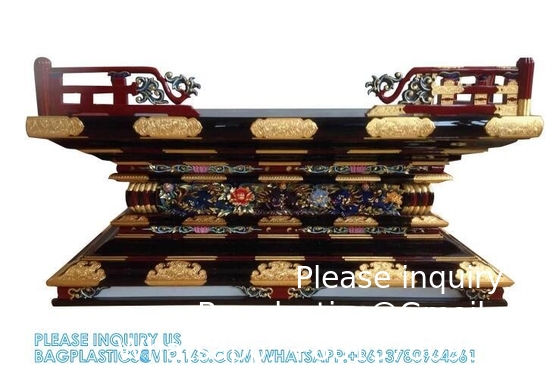 Temple bouddhiste Autel sculpté en bois Table rituel bouddhiste Appareils utilisés pour afficher toutes sortes d'offrandes