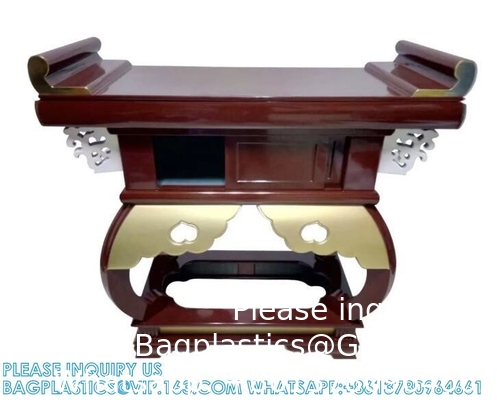 Temple bouddhiste Autel sculpté en bois Table rituel bouddhiste Appareils utilisés pour afficher toutes sortes d'offrandes