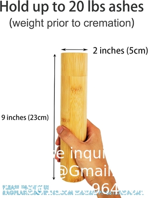 Petite urne de dispersion de bambou pour les cendres humaines, mini-crémation de diffusion de bambou écologique et biodégradable