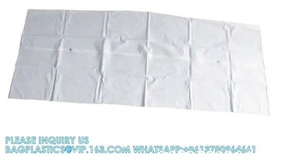 Sac à corps de cadavre, en vinyle blanc, large de 36 x 90 pouces, long de toute la longueur, centre sac à corps fermeture à glissière