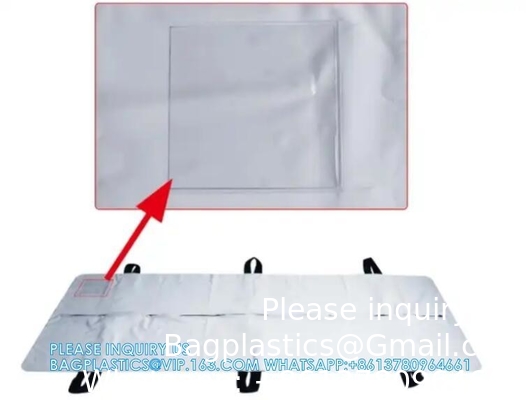 Sac à corps de cadavre, en vinyle blanc, large de 36 x 90 pouces, long de toute la longueur, centre sac à corps fermeture à glissière