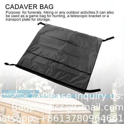 Sac à cadavres, sacs de dépôt de cadavres, sacs de dépôt de cadavres à 4 poignées, fermeture à glissière centrale, sac de dépôt de cadavres d'urgence, enterrement