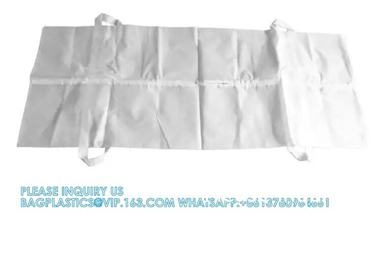 Un sac à main jetable, 8 poignées, 3 étiquettes de patient, sac en vinyle lourd