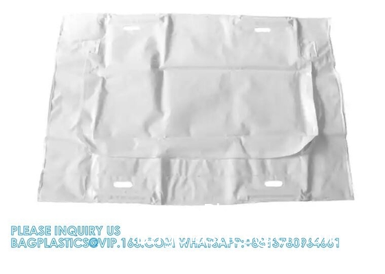 Un sac à main jetable, 8 poignées, 3 étiquettes de patient, sac en vinyle lourd