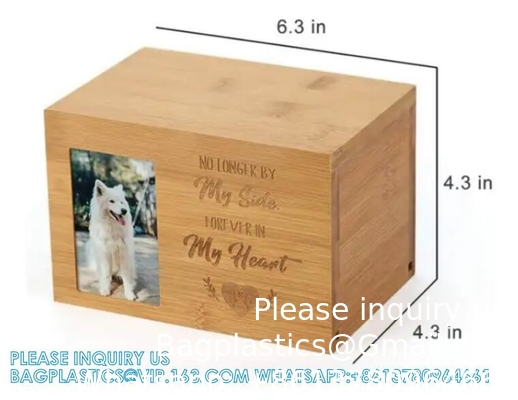 Urnes commémoratives pour animaux de compagnie Urnes de crémation Boîte de photos Cadre Chien chat Cerf en bois Urne en bois - Urnes pour animaux de compagnie