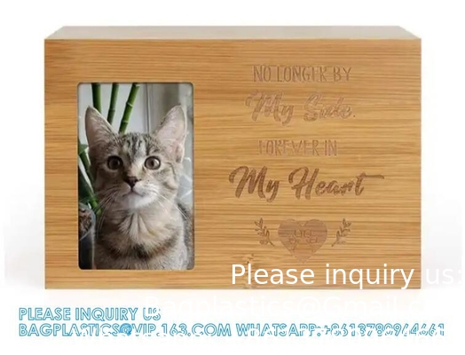 Urnes commémoratives pour animaux de compagnie Urnes de crémation Boîte de photos Cadre Chien chat Cerf en bois Urne en bois - Urnes pour animaux de compagnie