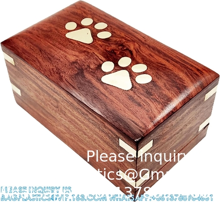 Urne en bois - Urnes pour animaux de compagnie pour chiens Cendre, urnes décoratives en bois pour animaux de compagnie pour cendres - Urnes de crémation en bois de rose pour chiens