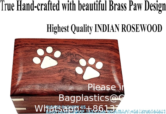 Urne en bois - Urnes pour animaux de compagnie pour chiens Cendre, urnes décoratives en bois pour animaux de compagnie pour cendres - Urnes de crémation en bois de rose pour chiens