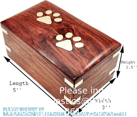 Urne en bois - Urnes pour animaux de compagnie pour chiens Cendre, urnes décoratives en bois pour animaux de compagnie pour cendres - Urnes de crémation en bois de rose pour chiens