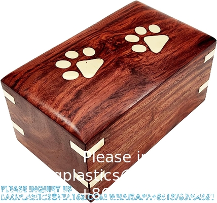 Urne en bois - Urnes pour animaux de compagnie pour chiens Cendre, urnes décoratives en bois pour animaux de compagnie pour cendres - Urnes de crémation en bois de rose pour chiens