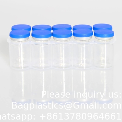 Flacons en verre stériles de 5 ml, 10 paquets Flacon vide stérile avec port d'injection auto-réparateur et capuchon à capuche, paquet stérile