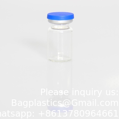 Flacons en verre stériles de 5 ml, 10 paquets Flacon vide stérile avec port d'injection auto-réparateur et capuchon à capuche, paquet stérile