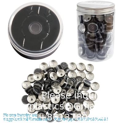 20mm Caps à capuche en aluminium-plastique Caps noirs pour flacons en verre Caps à cramponner avec PTFE blanc et Septa de silicone rouge