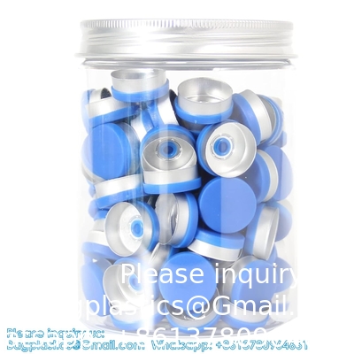 20mm Caps à capuche en aluminium-plastique Caps noirs pour flacons en verre Caps à cramponner avec PTFE blanc et Septa de silicone rouge