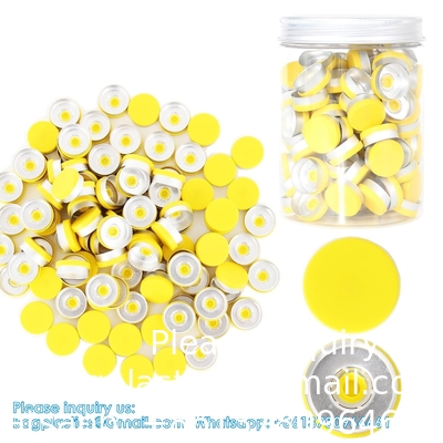 20mm Caps à capuche en aluminium-plastique Caps noirs pour flacons en verre Caps à cramponner avec PTFE blanc et Septa de silicone rouge