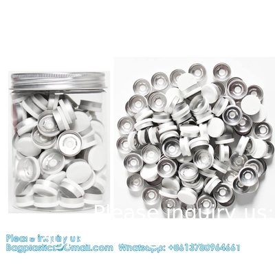 20mm Caps à capuche en aluminium-plastique Caps noirs pour flacons en verre Caps à cramponner avec PTFE blanc et Septa de silicone rouge