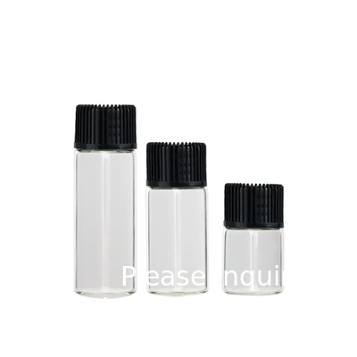 Flacons en verre avec capuchon à vis, petit flacon d' échantillon liquide, flacon à étanchéité (10 ml, clair)