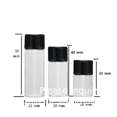 Flacons en verre avec capuchon à vis, petit flacon d' échantillon liquide, flacon à étanchéité (10 ml, clair)