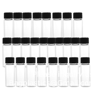 Flacons en verre avec capuchon à vis, petit flacon d' échantillon liquide, flacon à étanchéité (10 ml, clair)