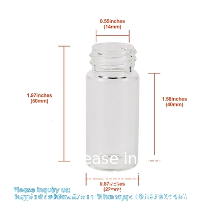100 ensembles de petites bouteilles en verre avec capuchon en aluminium vis couvercles supérieurs 5 millilitres minuscules flacons bricolage artisanat stockage