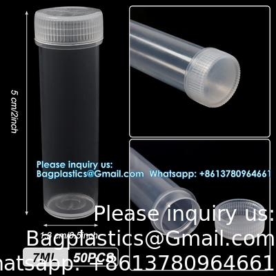 7 ML Flacons en plastique avec couvercle Bouteilles d' échantillons Flacon Flacons en plastique avec bouchon Flacons en plastique pour petits articles