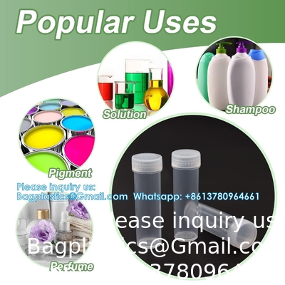 7 ML Flacons en plastique avec couvercle Bouteilles d' échantillons Flacon Flacons en plastique avec bouchon Flacons en plastique pour petits articles