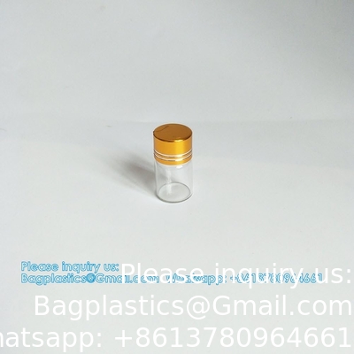 Mini Bouteilles en verre clair Petites bouteilles en verre transparent Vials Petit bocal avec bouchon en plastique Bouteille miniature Message Bouteille Cadeau Décoration bricolage