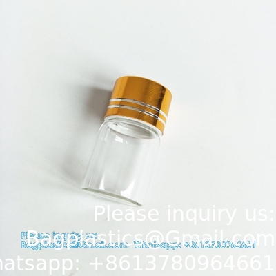 Mini Bouteilles en verre clair Petites bouteilles en verre transparent Vials Petit bocal avec bouchon en plastique Bouteille miniature Message Bouteille Cadeau Décoration bricolage