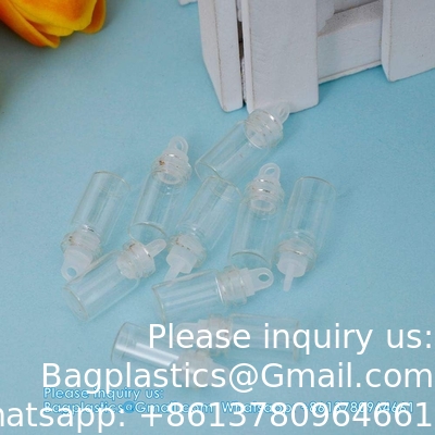 Mini Bouteilles en verre clair Petites bouteilles en verre transparent Vials Petit bocal avec bouchon en plastique Bouteille miniature Message Bouteille Cadeau Décoration bricolage