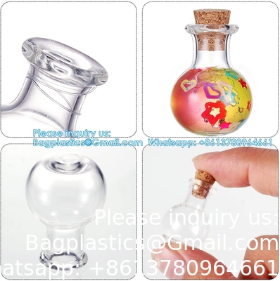 Petites bouteilles en verre mini Jars avec bouchons de liège.Boite de souhait Bouteille à la dérive Fête de mariage bricolage