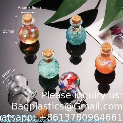 Petites bouteilles en verre mini Jars avec bouchons de liège.Boite de souhait Bouteille à la dérive Fête de mariage bricolage
